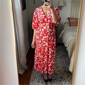 Rhode Ina Dress‎ Womens Size 4 Red Caspian Lagoon Grande